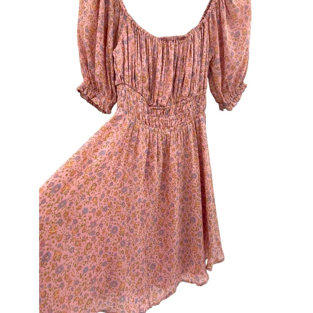Spell and The Gypsy Collective Rae Mini Dress Size XS Dusty Pink Floral Smocked - Picture 4 of 16
